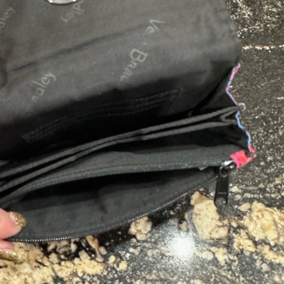 Vera Bradley Floral Wallet - Pink, Purple, Blue - Picture 7 of 7